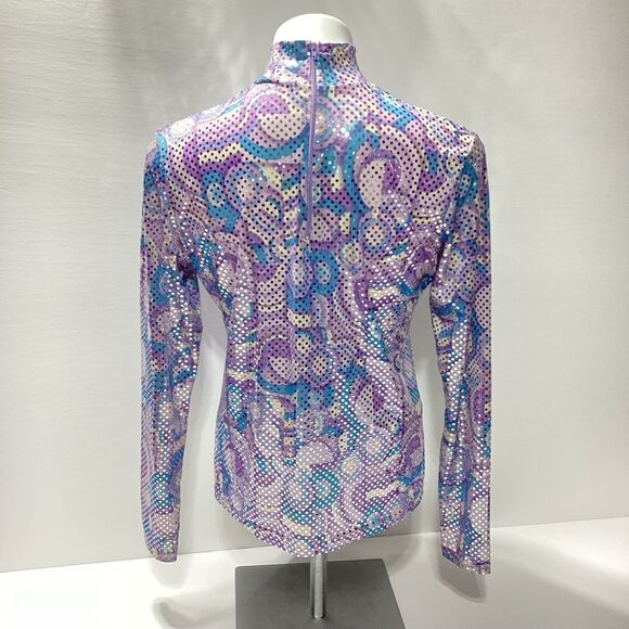 Hobby Horse Clothing Co Inc. Glitter Purple Long Sleeve Horse Show Shirt M - Picture 5 of 14